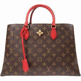 Louis Vuitton Monogram Canvas Flower Tote Bag Coquelicot M43553