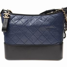 Chanel Gabrielle Two-tone Chain Shouldbag Blue/Black A93824SILGP