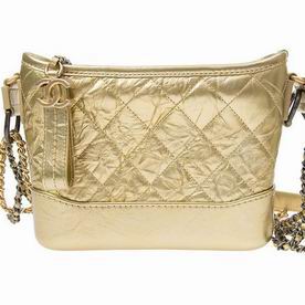 Chanel Calfskin Gabrielle Two-Tone Hobo Crossbody Bag Gold Color A91810GOLDGP