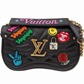 Louis Vitton Smooth Calfskin Wave Chain Bag MM M52564