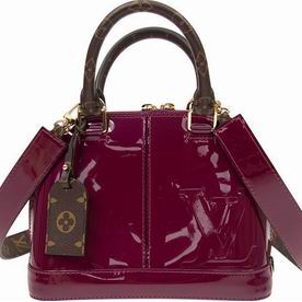 Louis Vuitton Patent Calfskin Leather Alma BB Magenta M54785