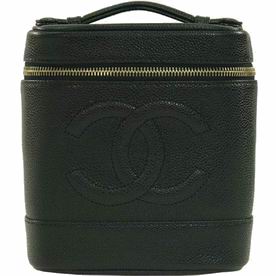 Chanel Caviar Leather Cosmetics Case In Black A847566