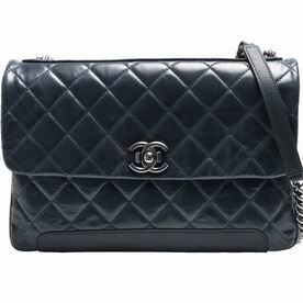 CHANEL Rhomboids Silvery Hardware Calfskin Bag in Cinerous C7090714