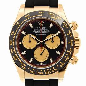 Rolex Daytona Automatic Movement 18k Gold Black Rubber WatchBand 116518LNBKCH