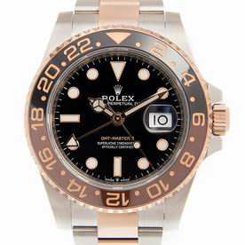 Rolex GMT-MASTER II Swiss Movement 18K Rose Gold/Steel Band Black Dial 126711CHNR