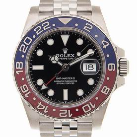 Rolex GMT-MASTER IISwiss Movement Silver Fine Steel Band Black Dial 126710BLRO