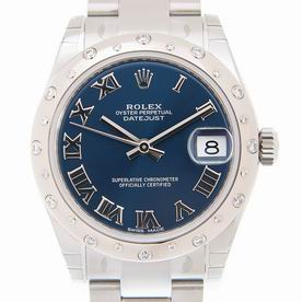 Rolex Datejust Swiss Movement Silver Steel Band Blue Dial 178344BLRN