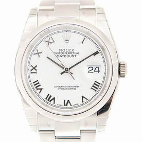 Rolex Datejust Swiss Movement White Dial Silver Steel Band 116200WTRN