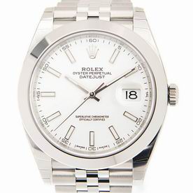 Rolex Datejust Swiss Movement Silver Steel Band White Dial 126300WTJ
