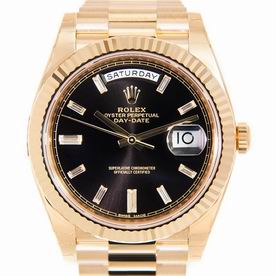 Rolex Day-date Swiss Movement Gold Color Band Black Dial 228238ABK