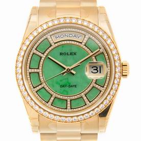 Rolex Day-date Swiss Movement Gold Color Band Green Dial 118348GNJADE