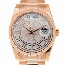 Rolex Day-date Swiss Movement Rose Gold Color Band Pink Dial 118235PKMOP