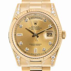 Rolex Day-date Gold Color Band Swiss Movement Gold Dial 118338ACH