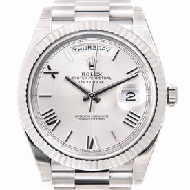 Rolex Day-date Swiss Movement Silver Band Silver Dial 228239SVRN