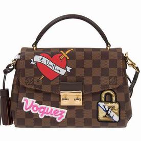 Louis Vuitton Damier Ebene Canvas Croisette Bag N40055