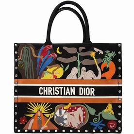 Christian Dior Cowhide Book Tote Bag Black M1286 VSIH 911
