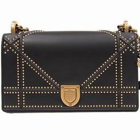 Christian Dior Small Diorama Bag Cowhide Black Anti-Gold Lock M0421CWSR900