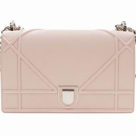 DIOR DIORAMA BAG IN LIGHT PINK GRAIN COWHIDE SHINY GOLD-TONE METAL M0422PVRG413