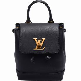 Louis Vuitton Lockme Taurillon Leather Womens Backpack Black M54575