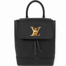 Louis Vuitton Lockme Taurillon Leather Womens Backpack Black M54575