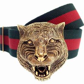 Gucci Elastic Blet With Feline Buckle 400599APPT