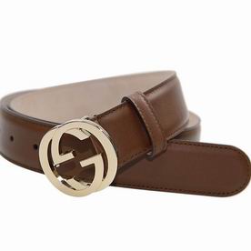 Gucci Guccissima GG Cowhide Leather Belt Brown Gold Buckle 370543AP00G
