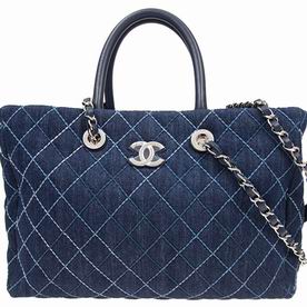 Chanel Blue Denim Gst Bag Silver Chain A57974CLBLUESS