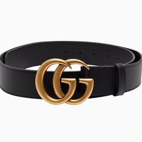 Gucci Retro Anti-gold GG Buckle Black Cowhide 474347CABBT