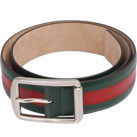 Gucci Green-Red Cowhide Pin Buckle Belt G5046537