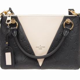 Louis Vuitton Monogram Empreinte Leather V TOTE BB Black/Crème Beige M44418