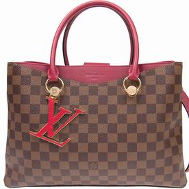 Louis Vuitton Lie De Vin Red Damier Ebene Coated Canvas LV RIVERSIDE Handbag N40052