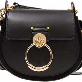 Chloe Small Tess Bag In Black Calfskin CHC18WS153A37001