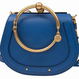 Chloe Blue Wristlet In Smooth And Suede Calfskin Small Nile Bracelet Bag CHC17US301HEU44X