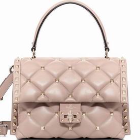 VALENTINO GARAVANI MEDIUM CANDYSTUD NAPPA LEATHER HANDBAG Poudre SW2B0B55NAPP45