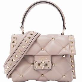 VALENTINO GARAVANI SMALL CANDYSTUD NAPPA LEATHER HANDBAG Poudre SW2B0D01NAPP45
