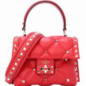 VALENTINO GARAVANI SMALL CANDYSTUD NAPPA LEATHER HANDBAG Rosso valentino SW2B0D01NAPJU5