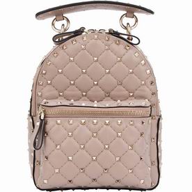 Valentino Wheat Cowhide Leather Backpack with Handle Around Studs SW2B0B63NAPP