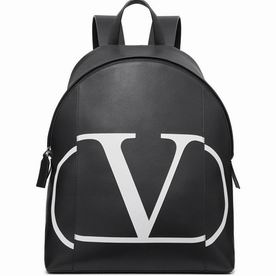Valentino Black Cowhide Leather Mens Backpack SY2B0787PCRNER