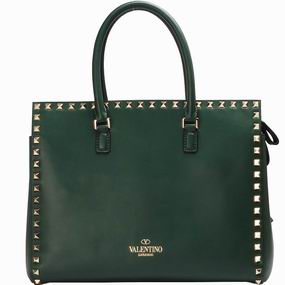 Valentino Rockstud Lambskin Handbag Dark Green VA55302