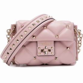 VALENTINO GARAVANI SMALL CANDYSTUD NAPPA LEATHER HANDBAG PINK SW2B0C73NAPW34