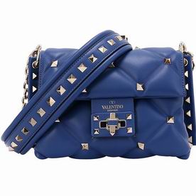 VALENTINO GARAVANI SMALL CANDYSTUD NAPPA LEATHER HANDBAG BLUE SW2B0C73NAP988