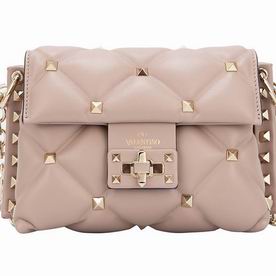 VALENTINO GARAVANI SMALL CANDYSTUD NAPPA LEATHER HANDBAG POUDRE SW2B0C73NAPP45