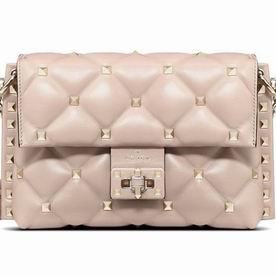 VALENTINO GARAVANI MEDIUM CANDYSTUD NAPPA LEATHER HANDBAG POUDRE SW2B0C72NAPP45
