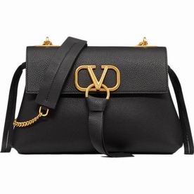 Valentino Garavani Vsling Grainy Calfskin Handbag Black SW2B0E67ADA0NO