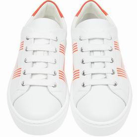 Hermes Cowhide Leather Shoes White & Orange AVGEWHTORN