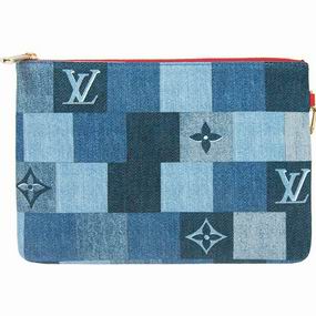 Louis Vuitton Monogram Denim Canvas City Pouch Red M68761