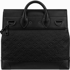 Louis Vuitton Taurillon Cowhide Leather Steamer PM Black M55701