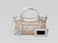 Balenciaga First Top Leather&Fabric Cream-coloured 103208-CC