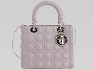 Dior Lady Dior Cannage Lambskin Pale Pinkish Grey D2887