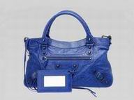 Balenciaga First Top Leather Bag Sapphire Blue 103208 D95JT